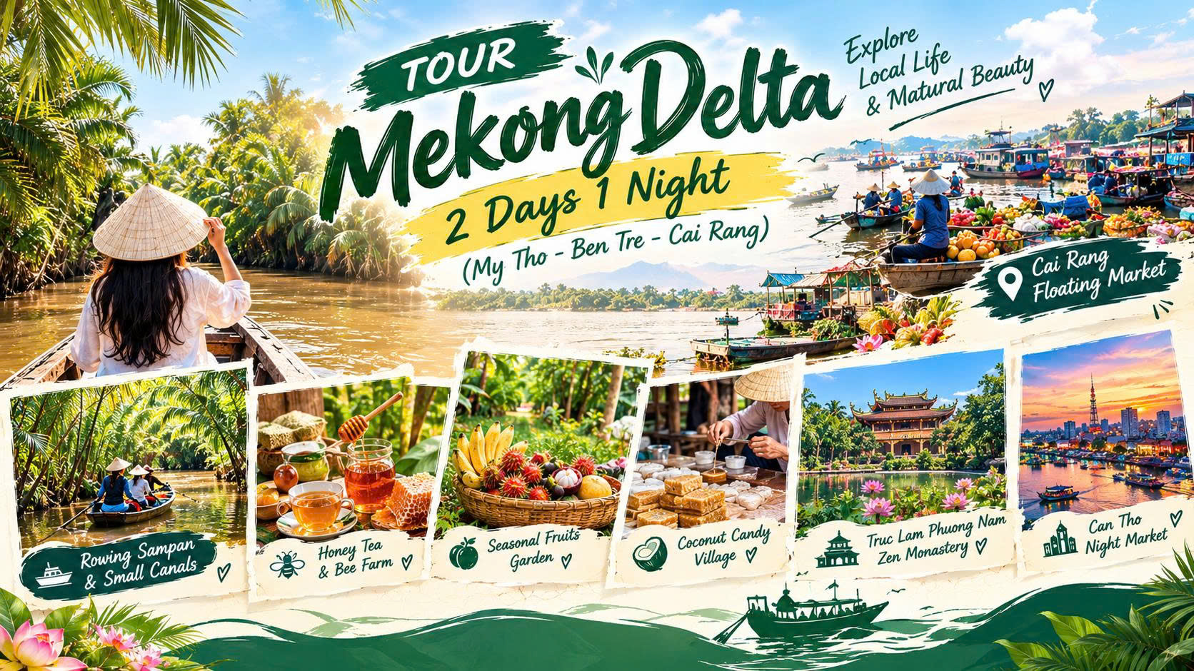 MEKONG DELTA 2 DAYS 1 NIGHT (My Tho – Ben Tre – Cai Rang)