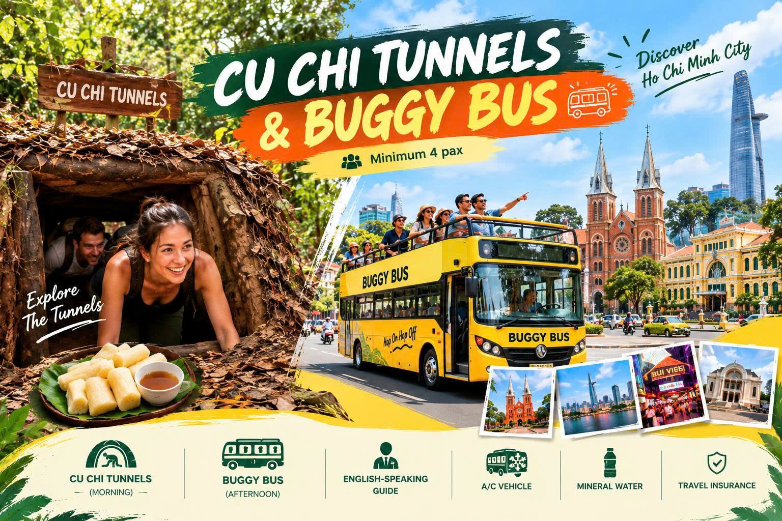 CU CHI TUNNELS & BUGGY BUS